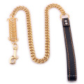 Designer Adjustable Gold Luxury Training Pet Dog Chain Buckle Collar And Leash Set